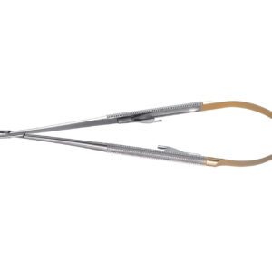 Roestvrijstalen microchirurgische schaar met veermechanisme voor dentale procedures