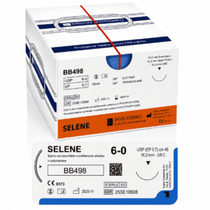 Selene 6-0, 45cm, blauw, 3/8C snijdend, 16,2mm