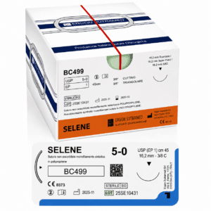 Selene 5-0, 16,2mm, 3/8C, 45cm, blauw