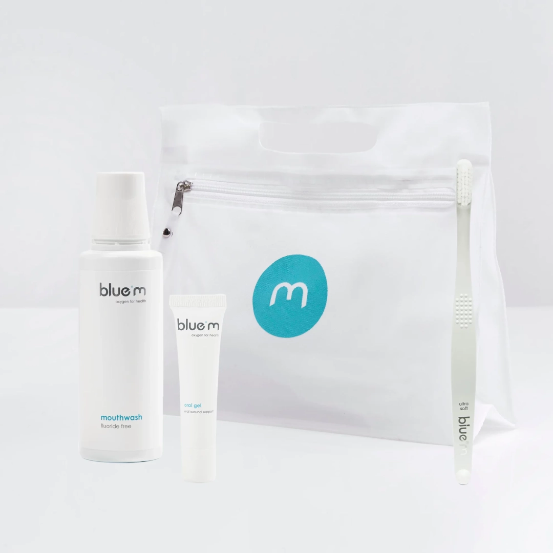 Productfoto Blue M mondverzorging - mondzorg tasje