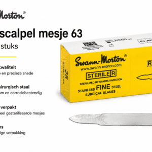 Micro scalpel blades SM63, steriel 25 st/verp