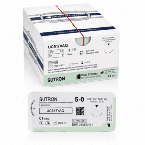 Sutron 5-0, 75cm, blauw, snijd., 19mm, 3/8 (36 st.)