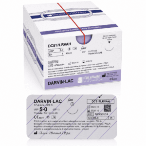 Darvin Lac Fast 5-0, 45cm, violet, 19mm cut edg 3/8c(36 st.)