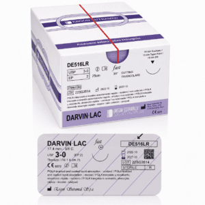 Darvin Lac Fast 3-0, 75cm ongekleurd, 3/8 snijdend, 19mm