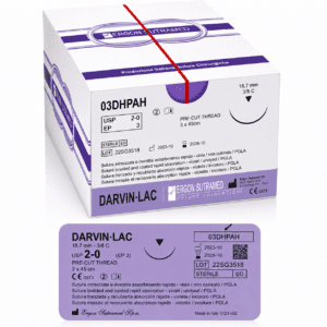 Darvin 03DHPAH 2-0, Pre-cut thread, 3x 45cm, violet