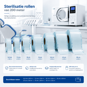Sterilisatie rollen van 200m