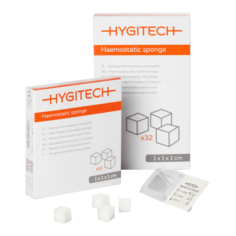 Haemostatic sponge 1x1x1cm (box of 10 pcs)