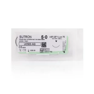 Sutron 5-0, 75cm, blauw, snijd., 19mm, 3/8 (36 st.)