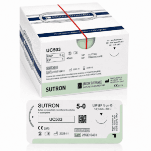 Sutron UC503 5-0, 13,1mm, 3/8C, 45cm, zwart