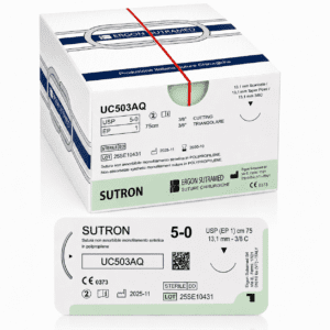 Sutron UC503AQ 5-0, 13,1mm, 3/8C, 75cm, zwart