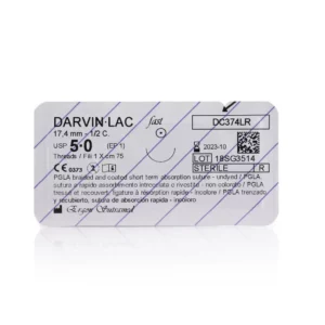 Darvin Lac Fast 5-0, 45cm, violet, 19mm cut edg 3/8c(36 st.)